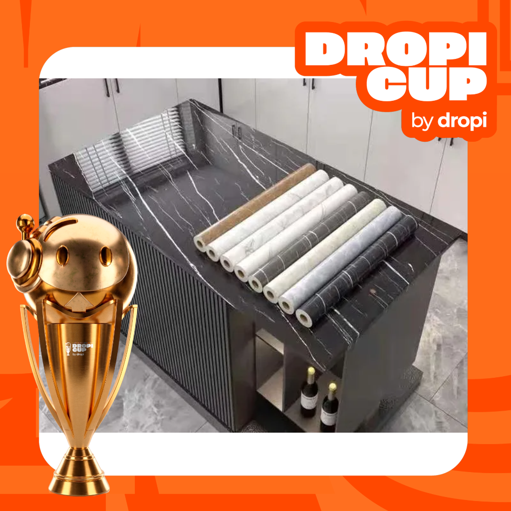 DROPI CUP-LAMINA STICKER MARMOL - GRIS
